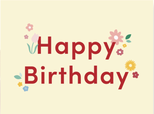 Happy Birthday カード付き