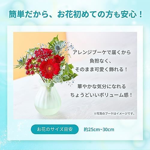 お花と花瓶セット(グリーンマット 丸型) Happy Birthday カード付き
