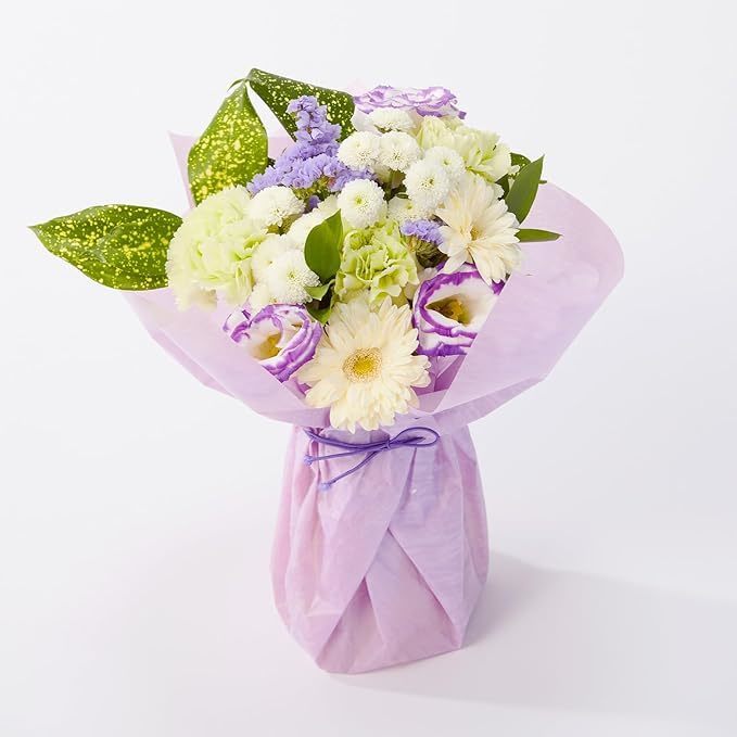 【お悔やみ・お供えの花】お供えの花束(青・紫)Sサイズ