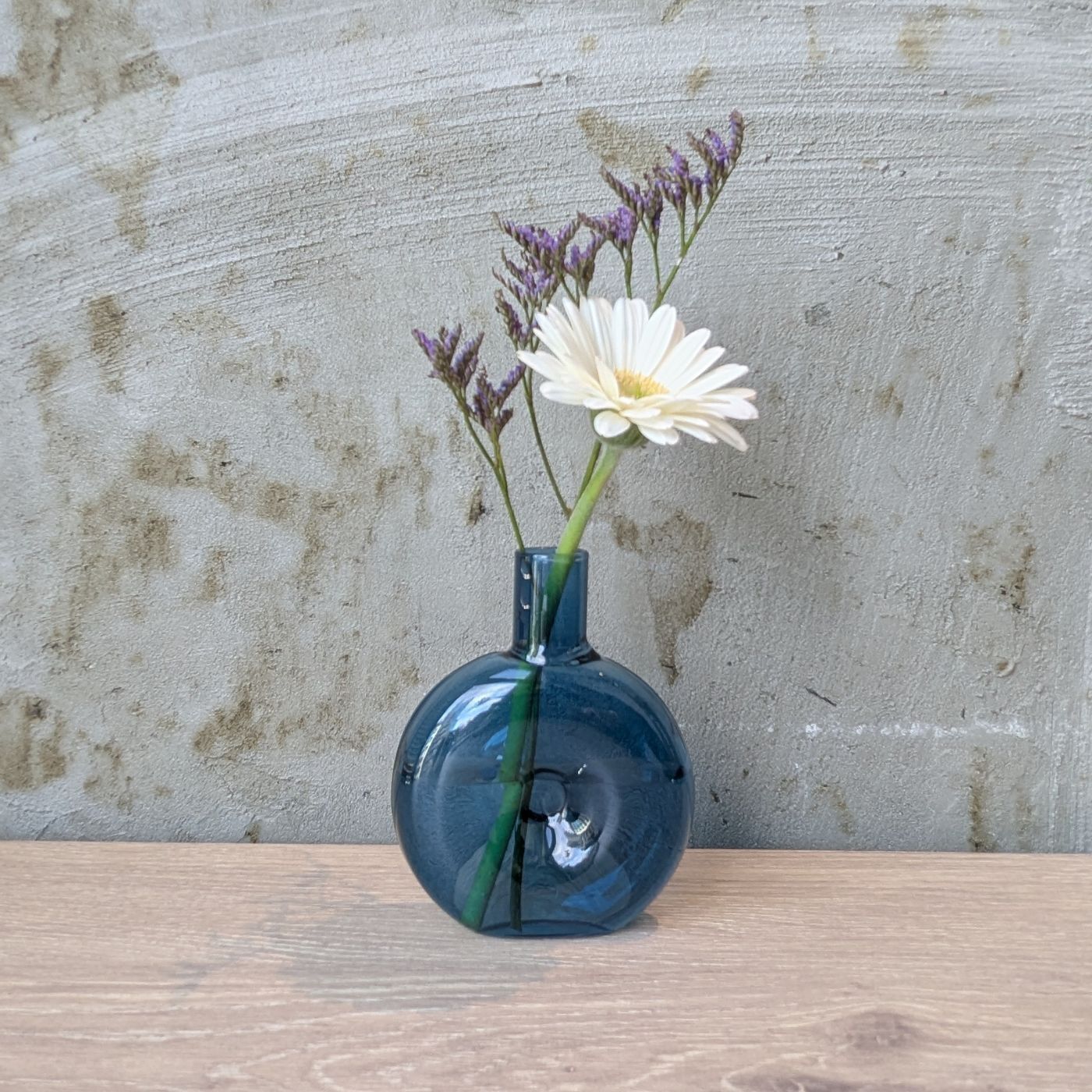 花瓶 ラウンドベース ブルー