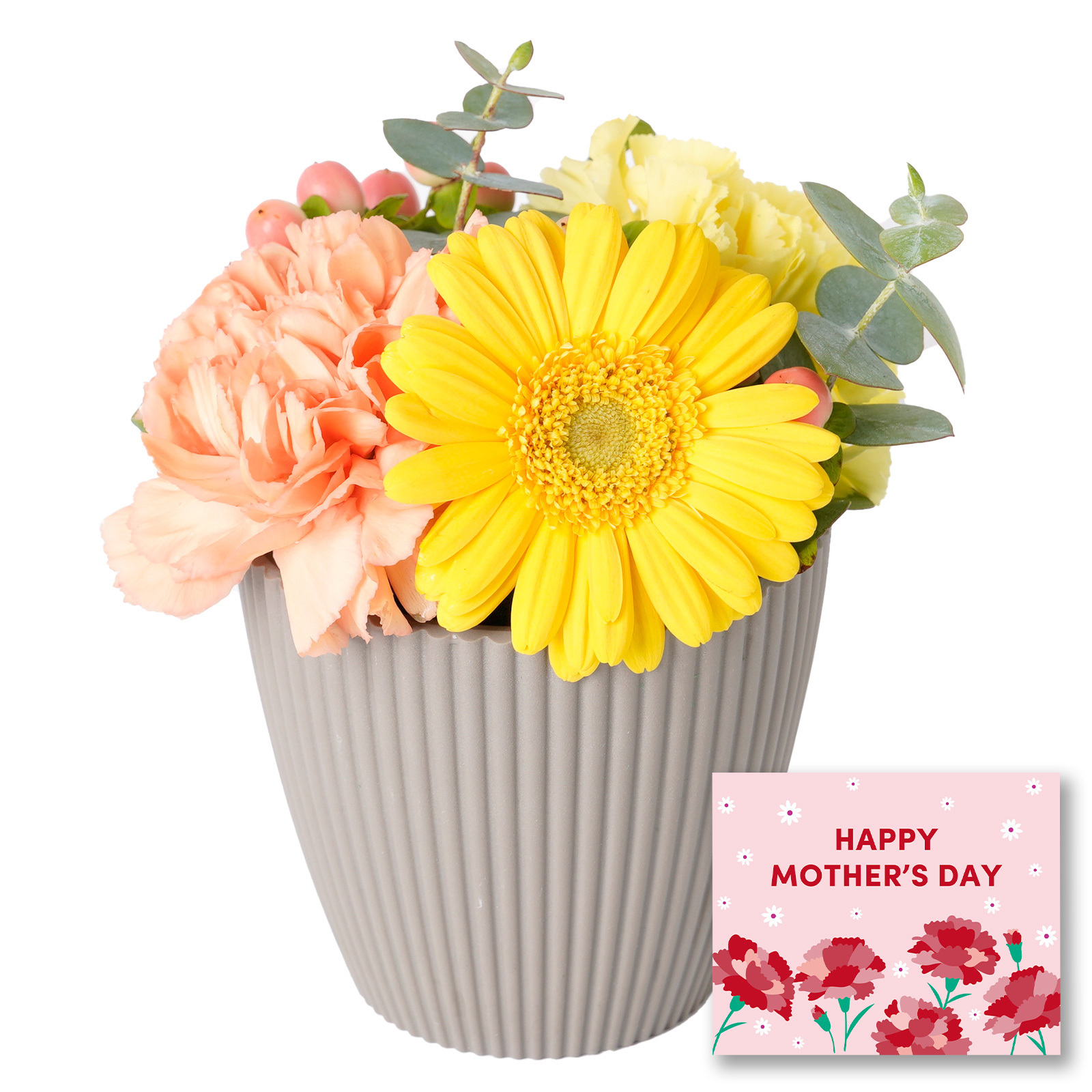 アレンジメント XSサイズ イエロー【母の日カード付き】