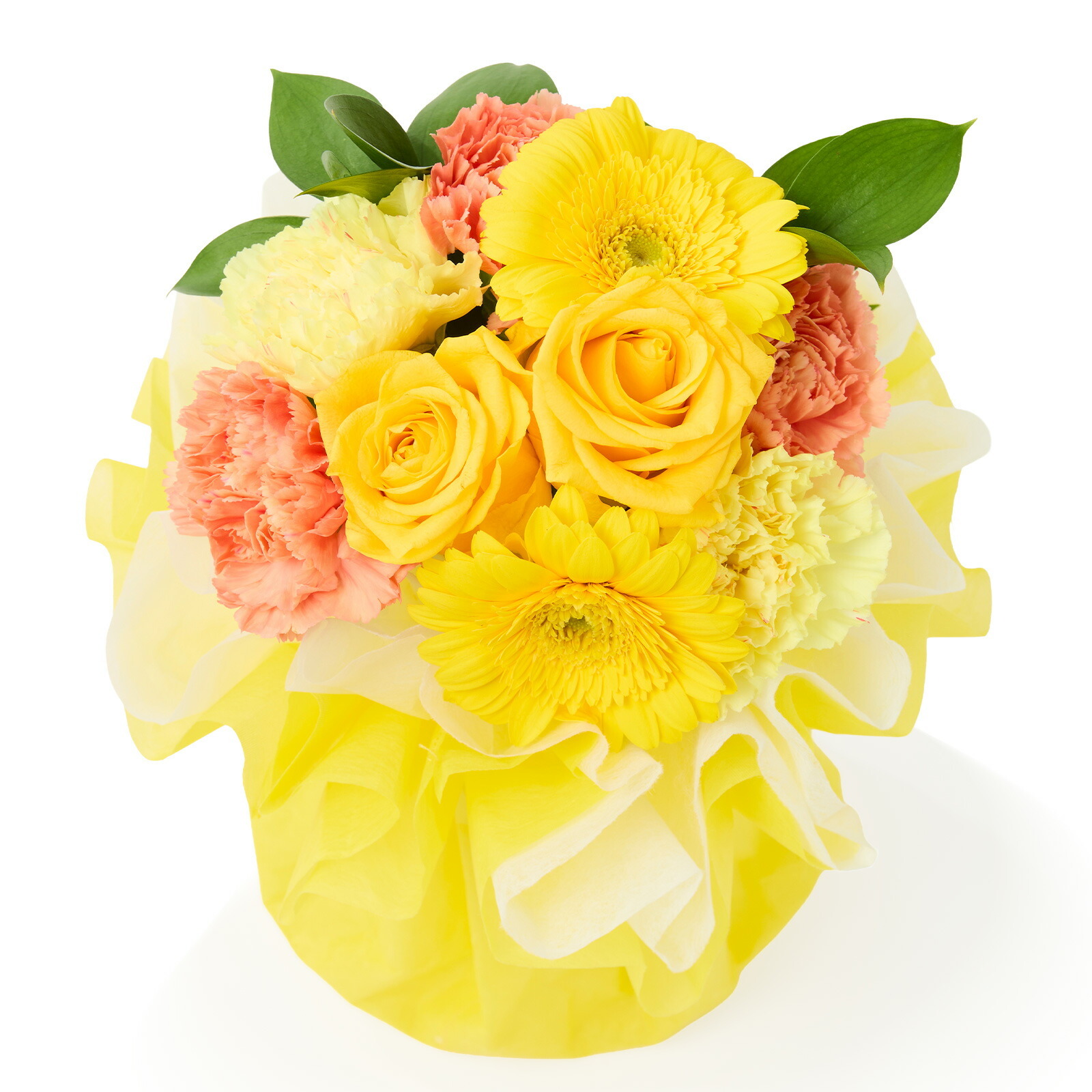 そのまま飾れるブーケ Sサイズ イエロー【母の日カード付き】