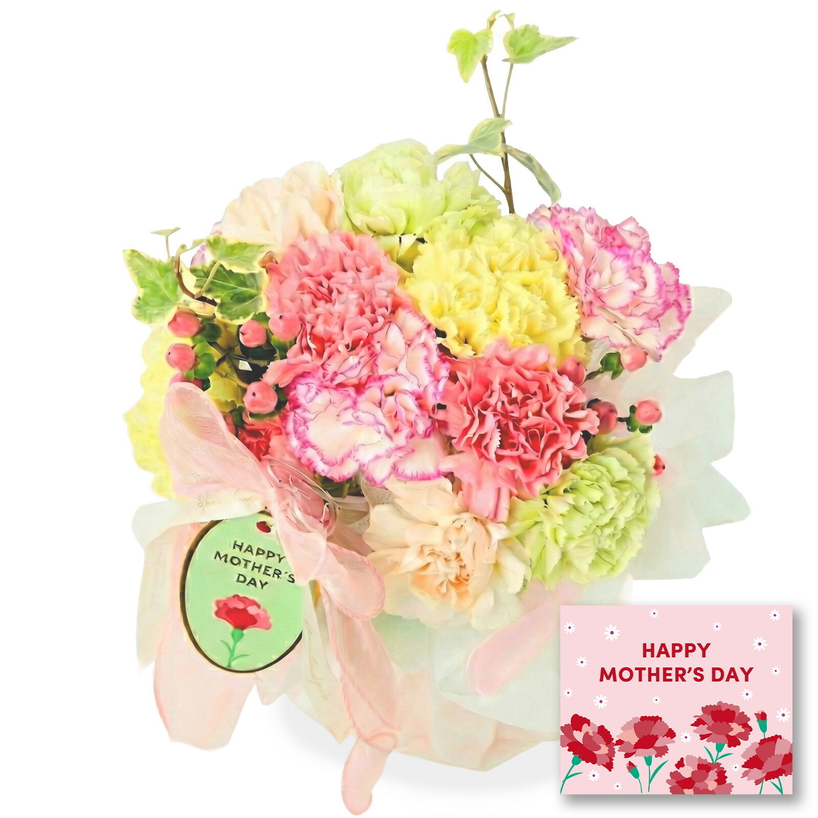 そのまま飾れるブーケ(母の日ver、Mサイズ)【母の日カード付き】