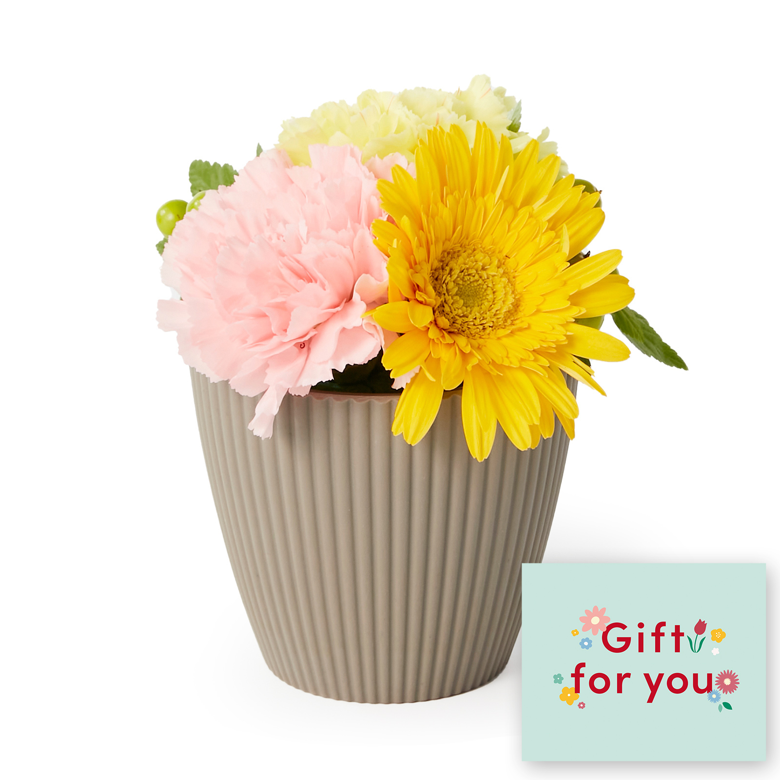 アレンジメント(カラフル)XSサイズ　Gift for youカード付き