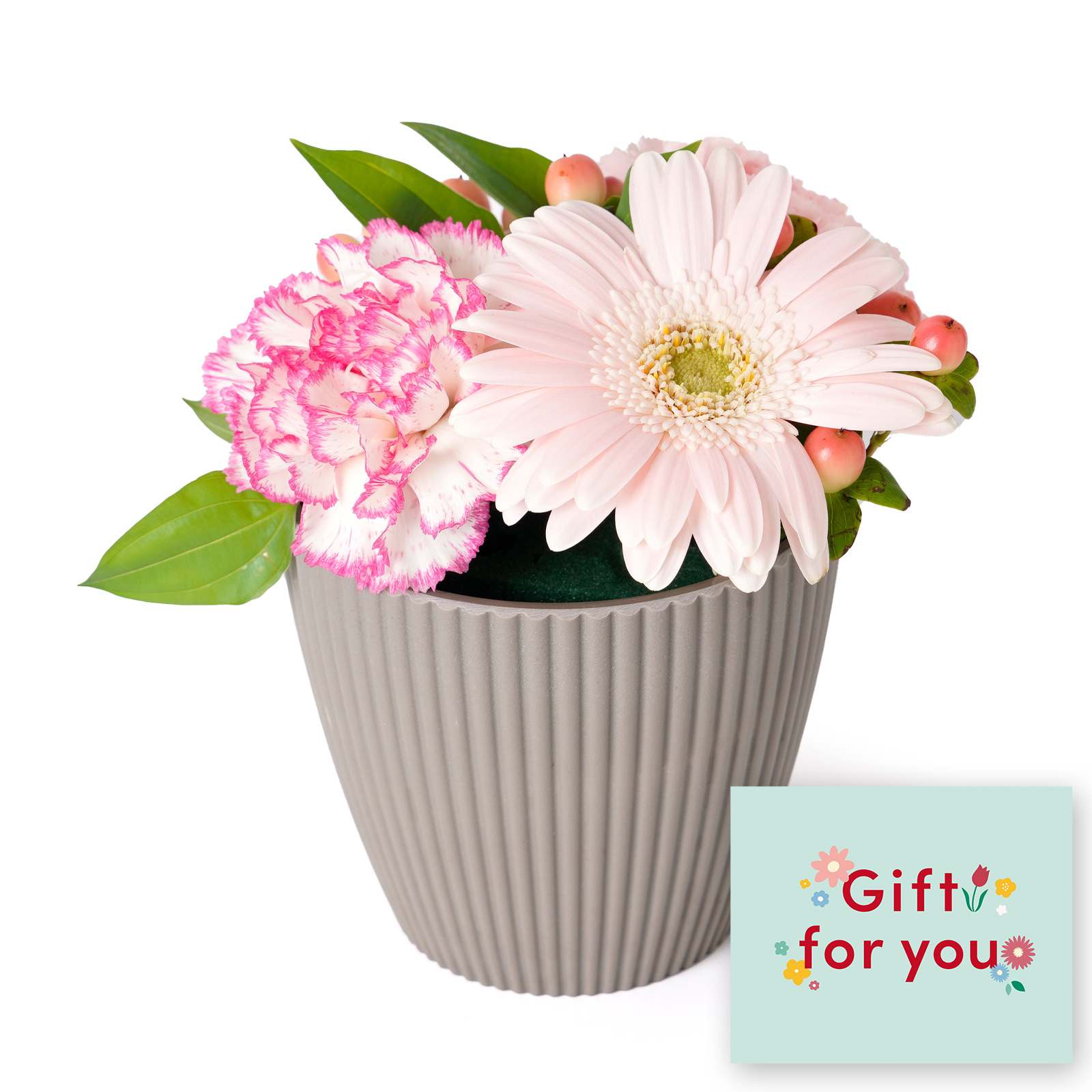 アレンジメント(ピンク)XSサイズ　Gift for youカード付き