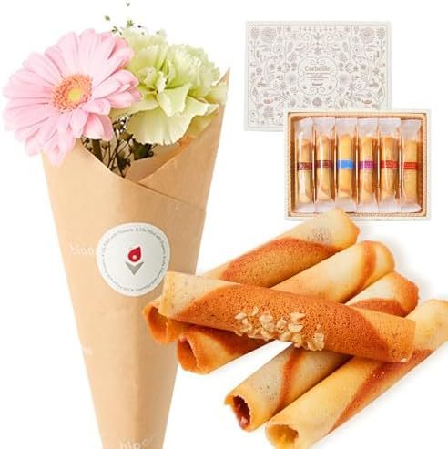 ゴンチャロフ コルベイユとお花4本　Gift for youカード付き