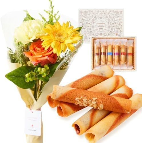 ゴンチャロフ コルベイユとお花8本　Gift for youカード付き