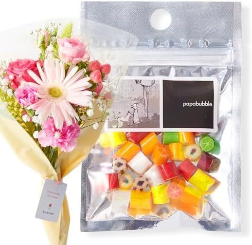 PAPABUBBLEとフルーツキャンディー お花8本