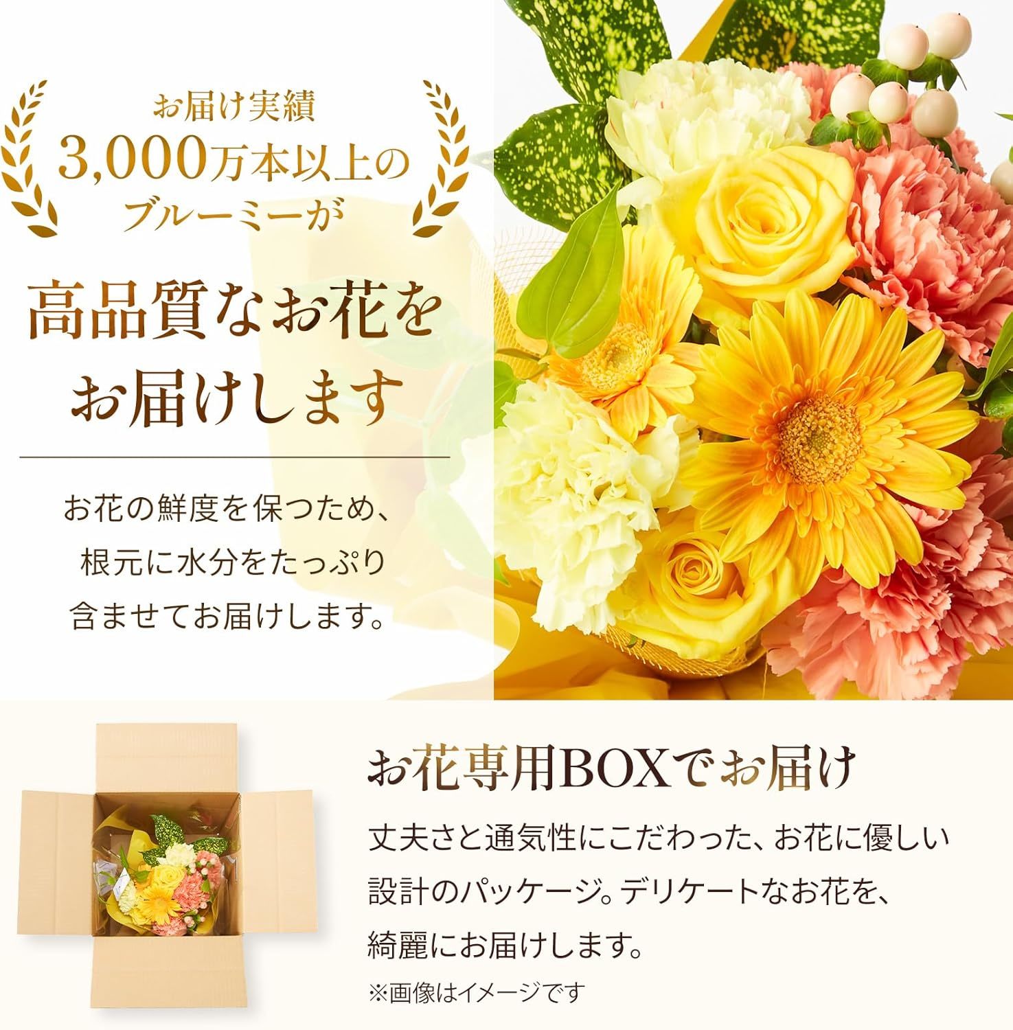 そのまま飾れるブーケ(黄色、Sサイズ) と メリーチョコレート チョコレートミックス のセット