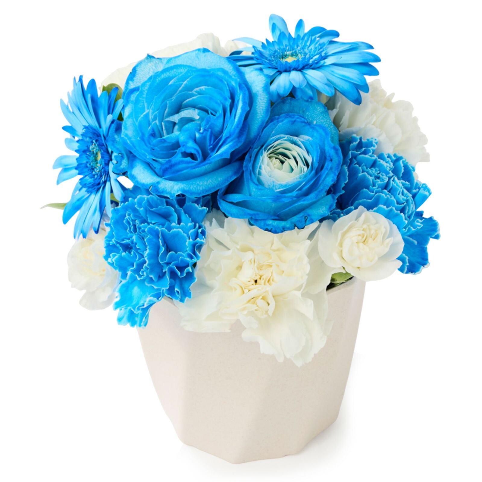 アレンジメント(ブルー)Sサイズ　Gift for youカード付き