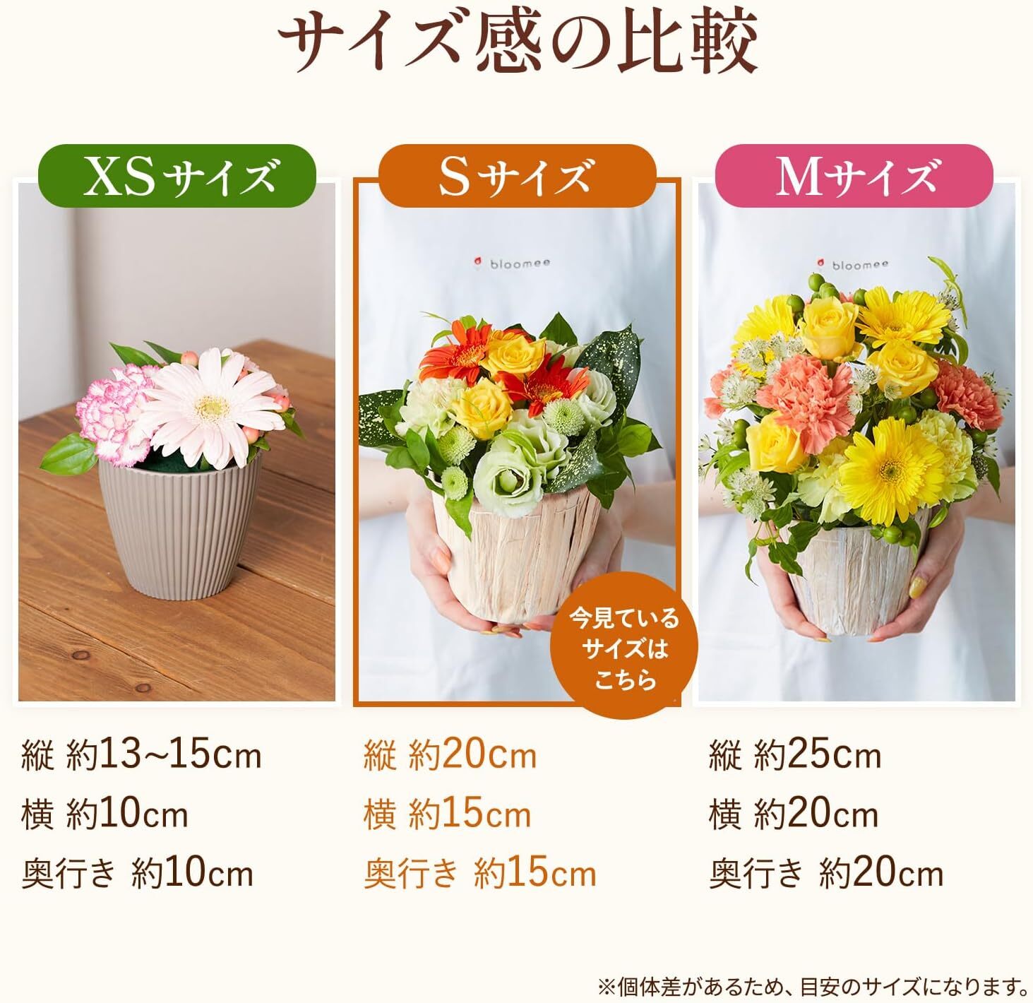 アレンジメント(ブルー)Sサイズ　Gift for youカード付き