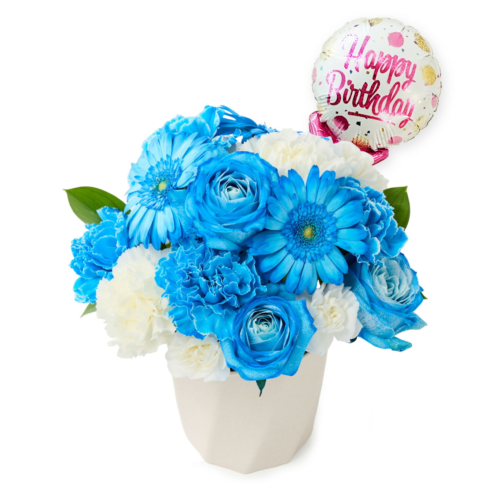 アレンジメント(ブルー) Mサイズ Gift for you カード付き