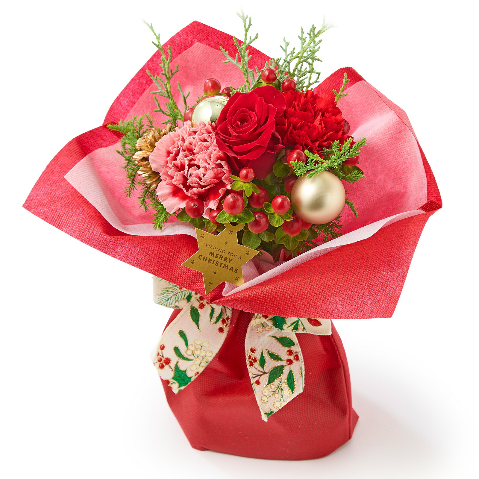 そのまま飾れるブーケ(クリスマスver、Sサイズ)