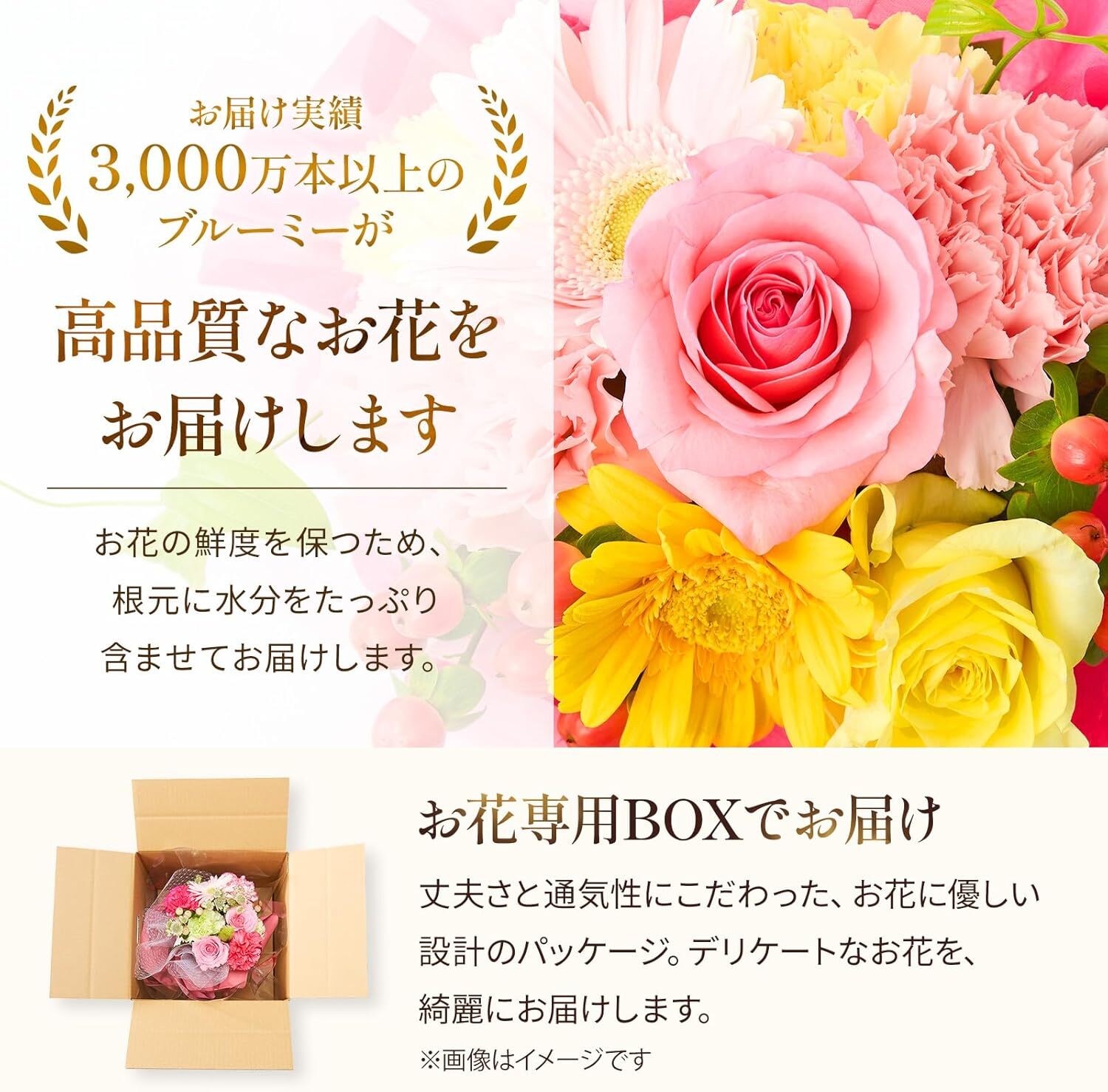 そのまま飾れるブーケ Sサイズ カラフル【母の日カード付き】