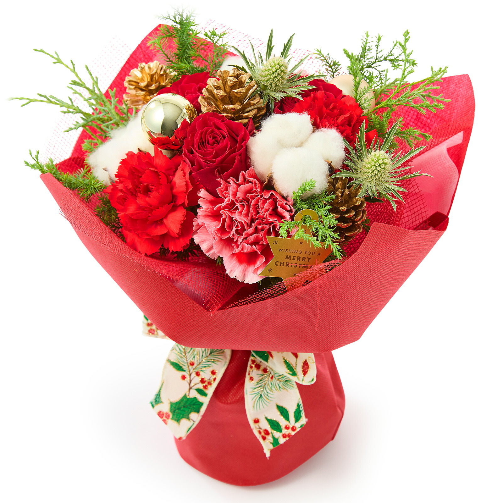 そのまま飾れるブーケ(クリスマスver、Mサイズ)