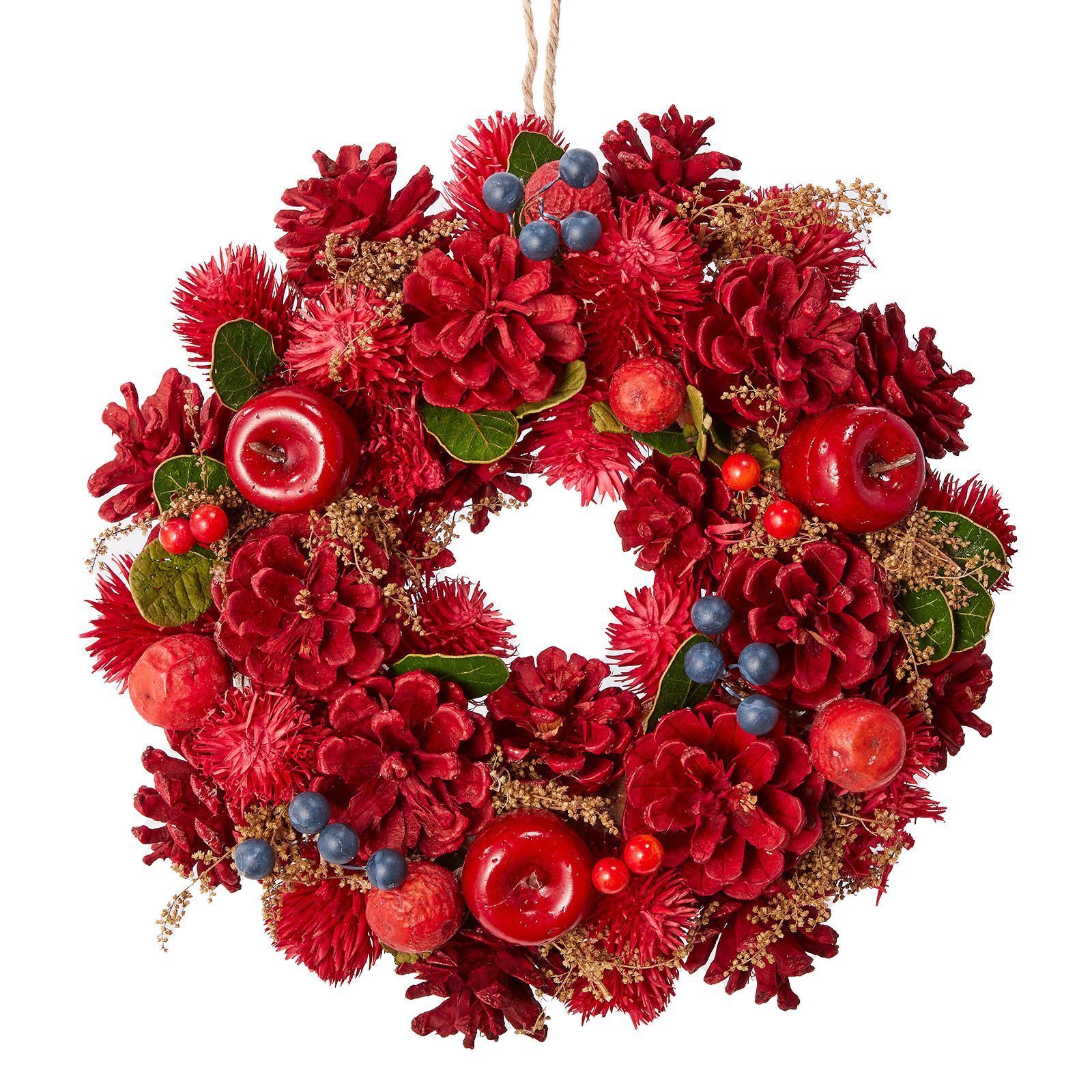 クリスマスリース ワインレッド