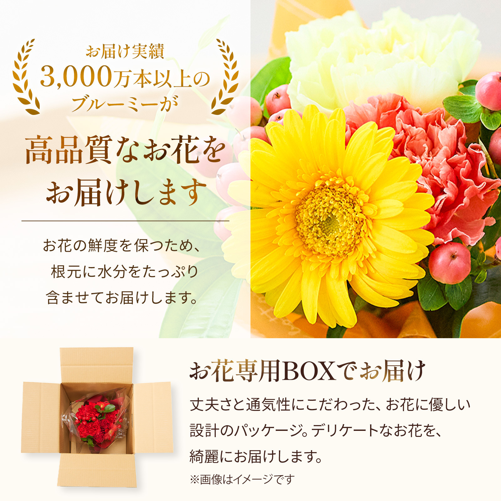 そのまま飾れるブーケ XSサイズ イエロー【母の日カード付き】