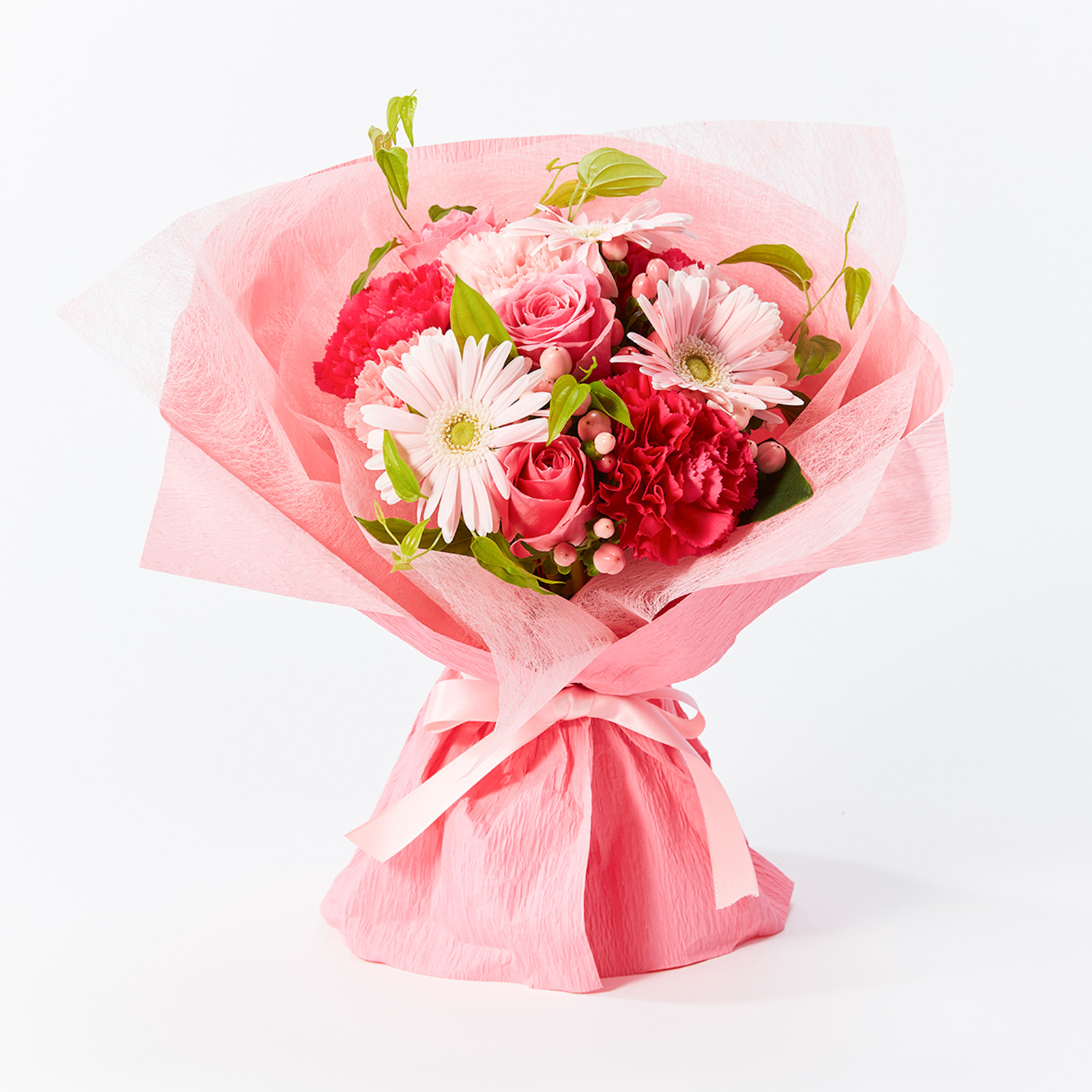 そのまま飾れるブーケ(ピンク、Mサイズ) | お花のギフト通販