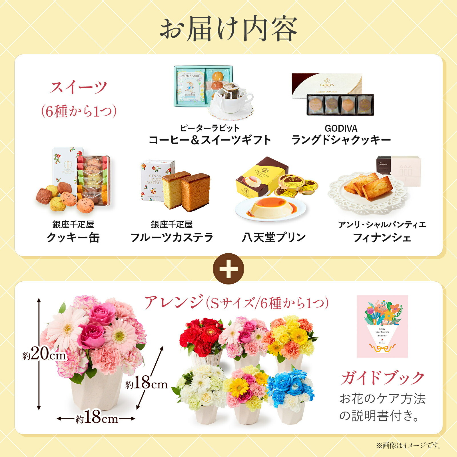 アレンジメントS(カラフル)アンリフィナンシェセット