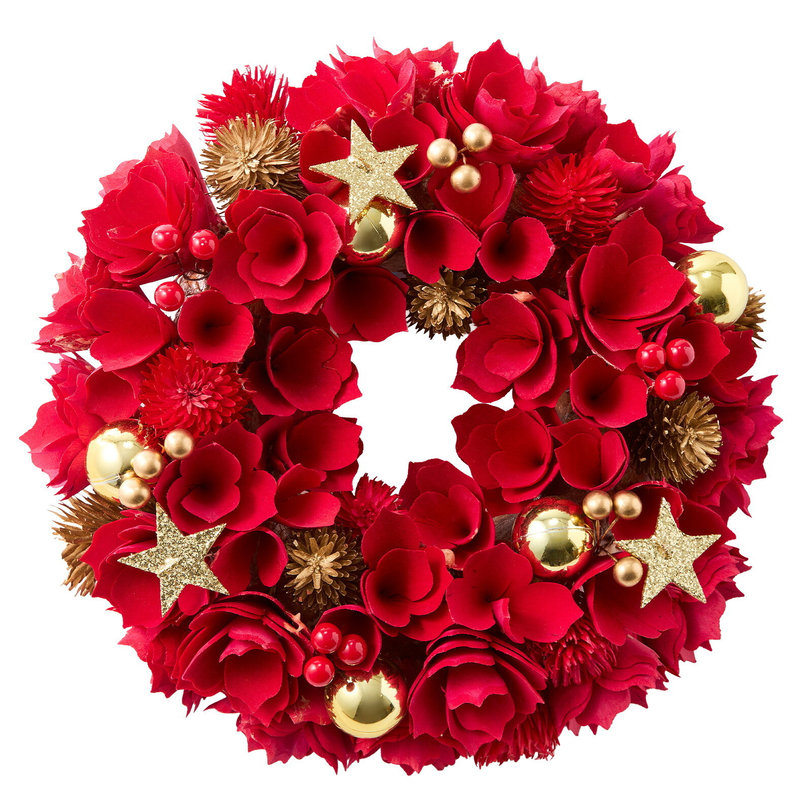 クリスマスリース レッド