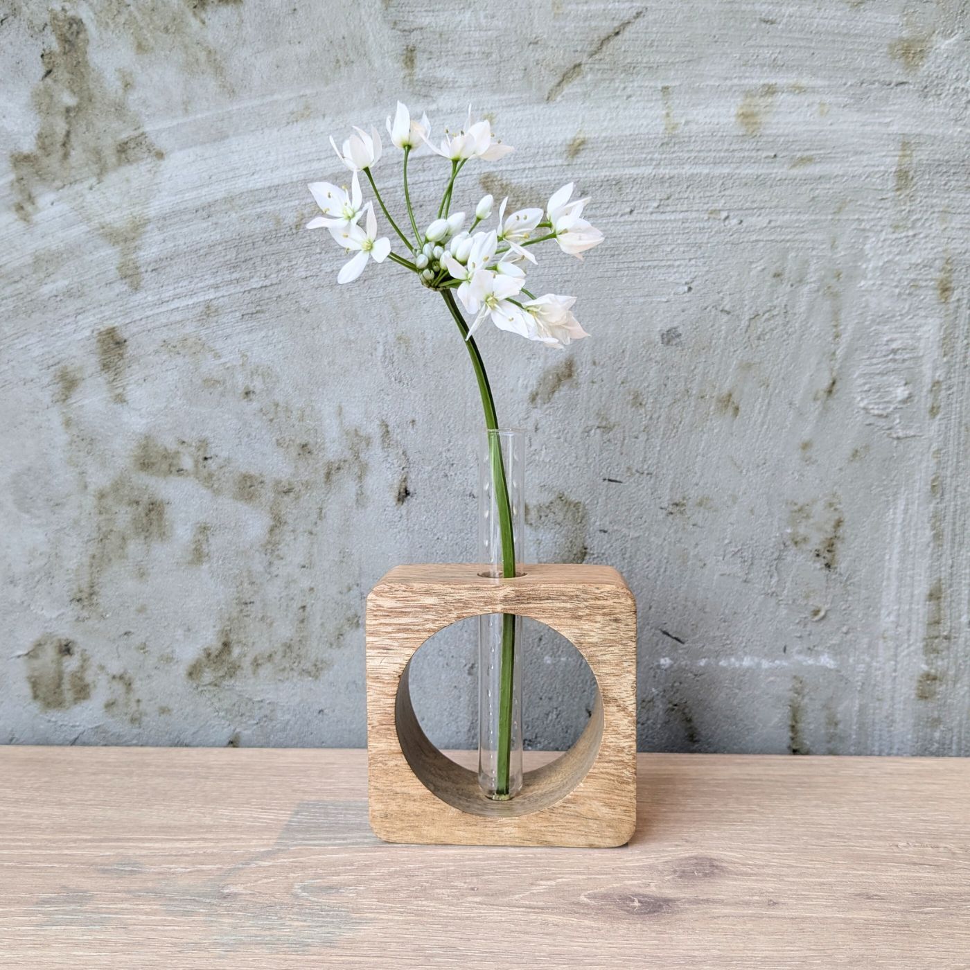 花瓶 スクエアベース ウッド