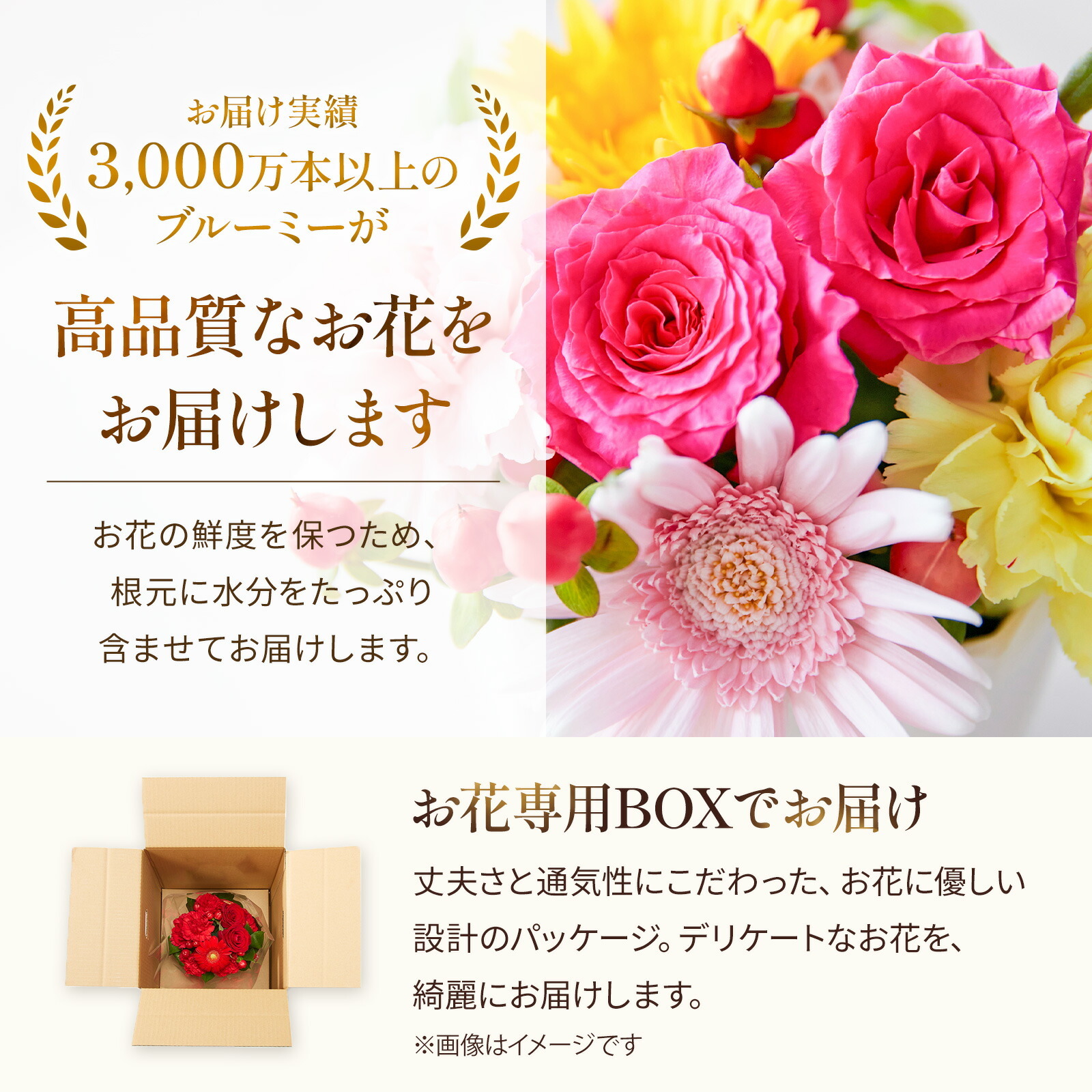 アレンジメント(カラフル)Sサイズ　Thank youバルーン付き