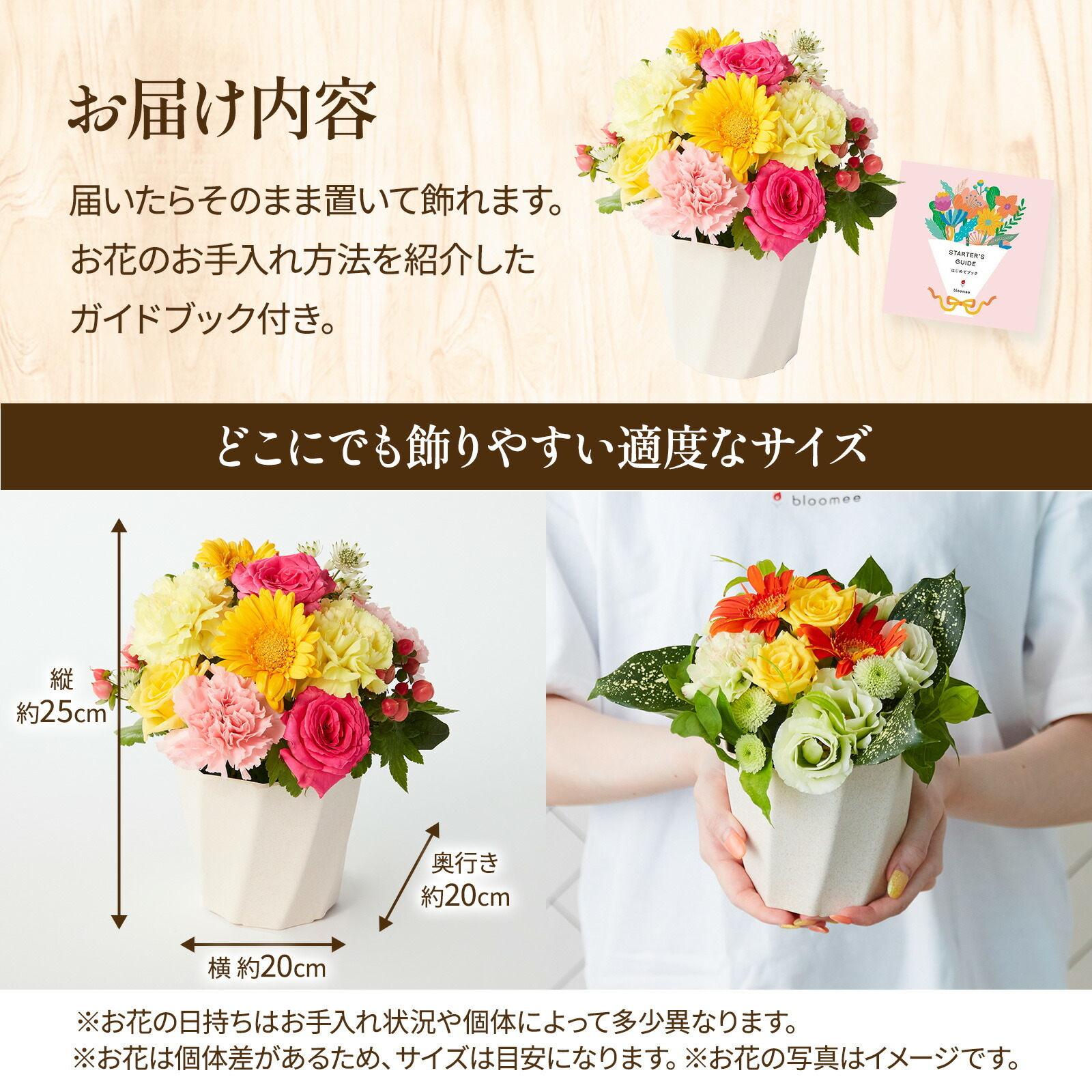 アレンジメント(カラフル)Mサイズ　Gift for youカード付き