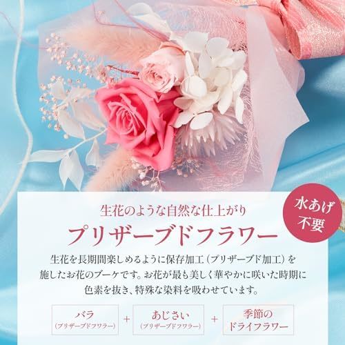 八天堂プリンとプリザーブドフラワーミニブーケ　Gift for youカード付き