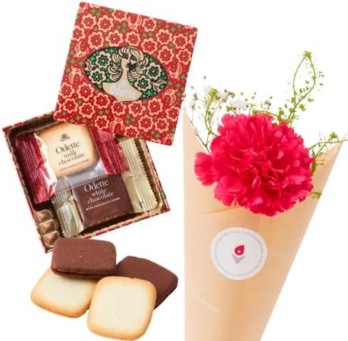 モロゾフ オデットとお花4本　Gift for youカード付き