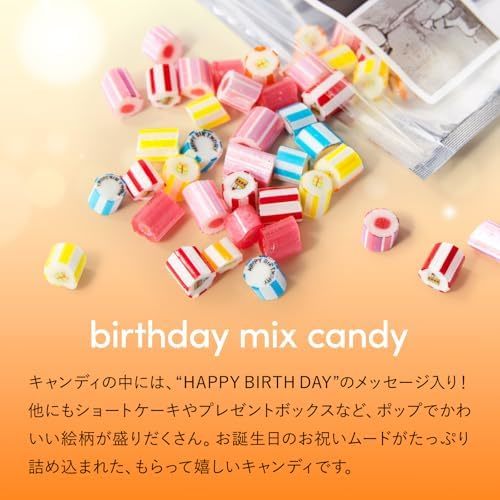 PAPABUBBLE バースデーキャンディーとお花4本