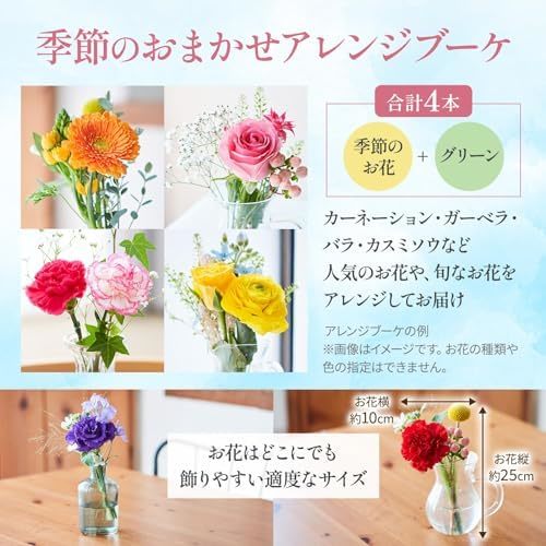ピーターラビットコーヒー＆スイーツギフトとお花4本