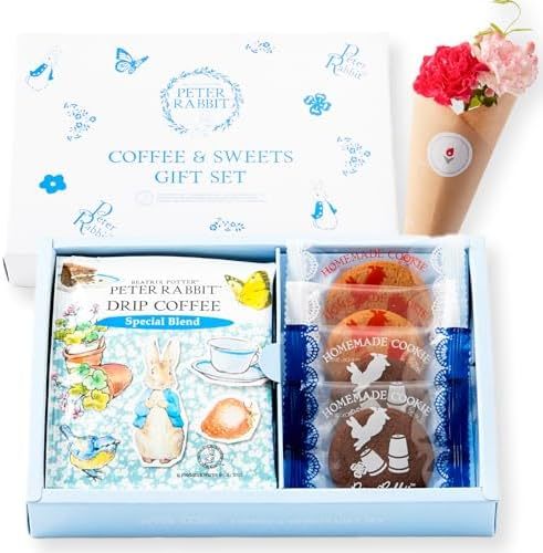ピーターラビットとお花4本　Gift for youカード付き