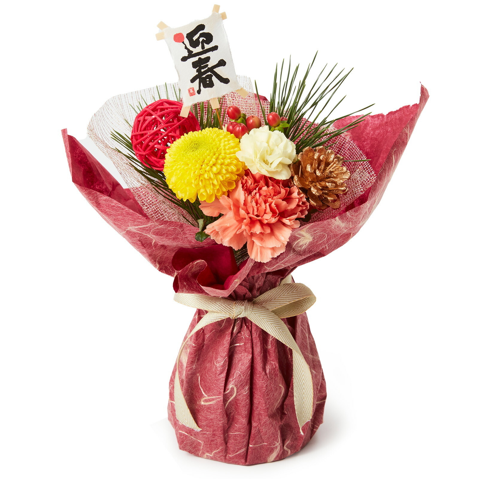 そのまま飾れるブーケ(お正月ver、Sサイズ)