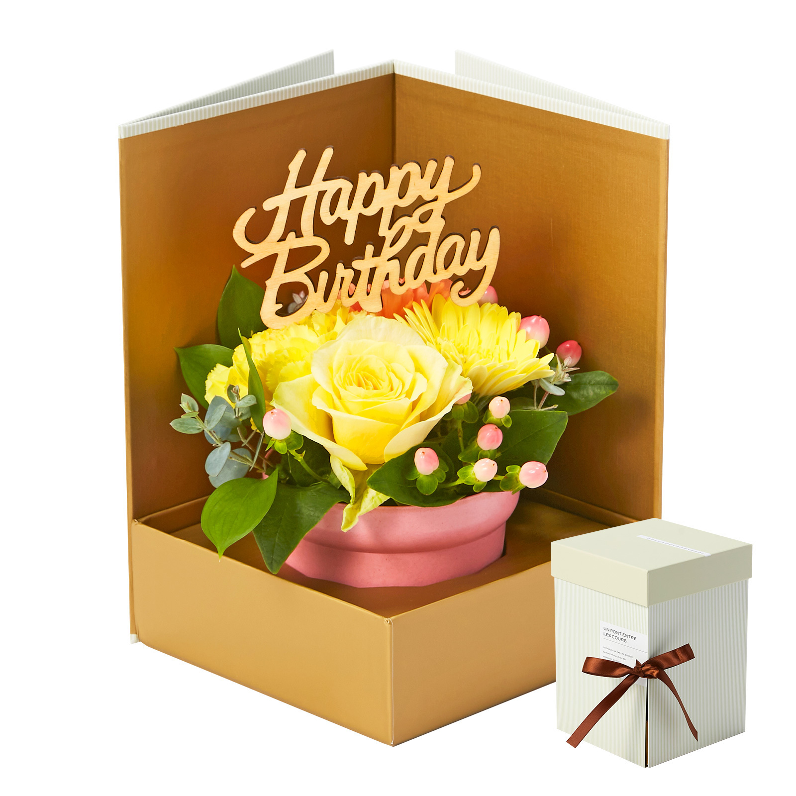 誕生日アレンジメント(黄)